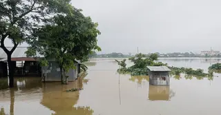 উজান থেকে নেমে আসা পাহাড়ি ঢলে প্লাবিত আখাউড়ার কয়েক গ্রাম